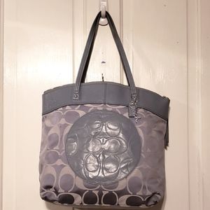 Coach Laura Signature Tote F18335 Steel Blue